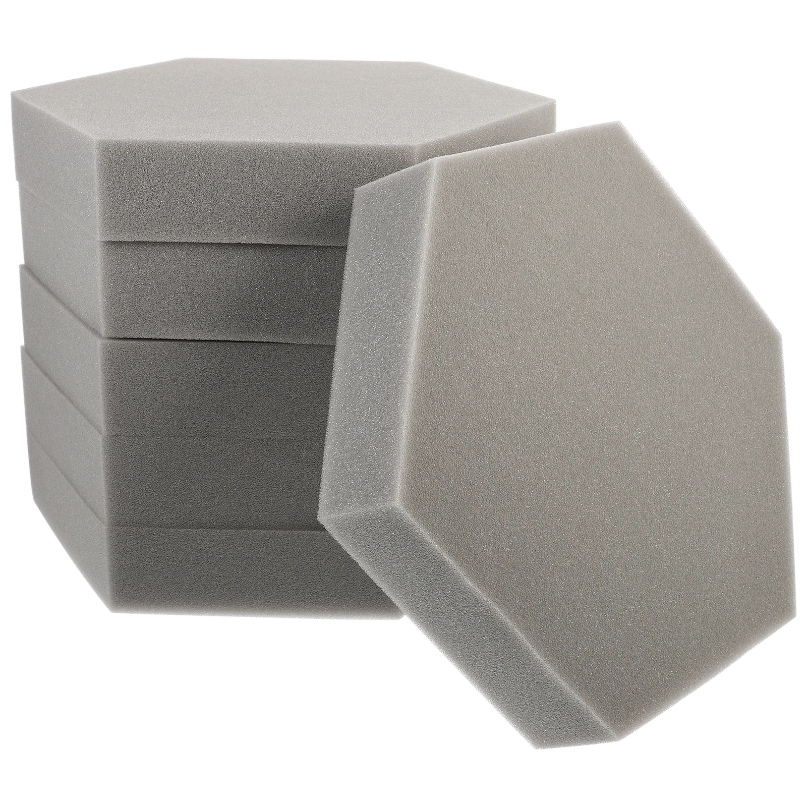 

6 Pcs Soundproof Hexagonal Panels Acoustic Mat High Density Cotton Dampening Pad Insulation Decorative Surface