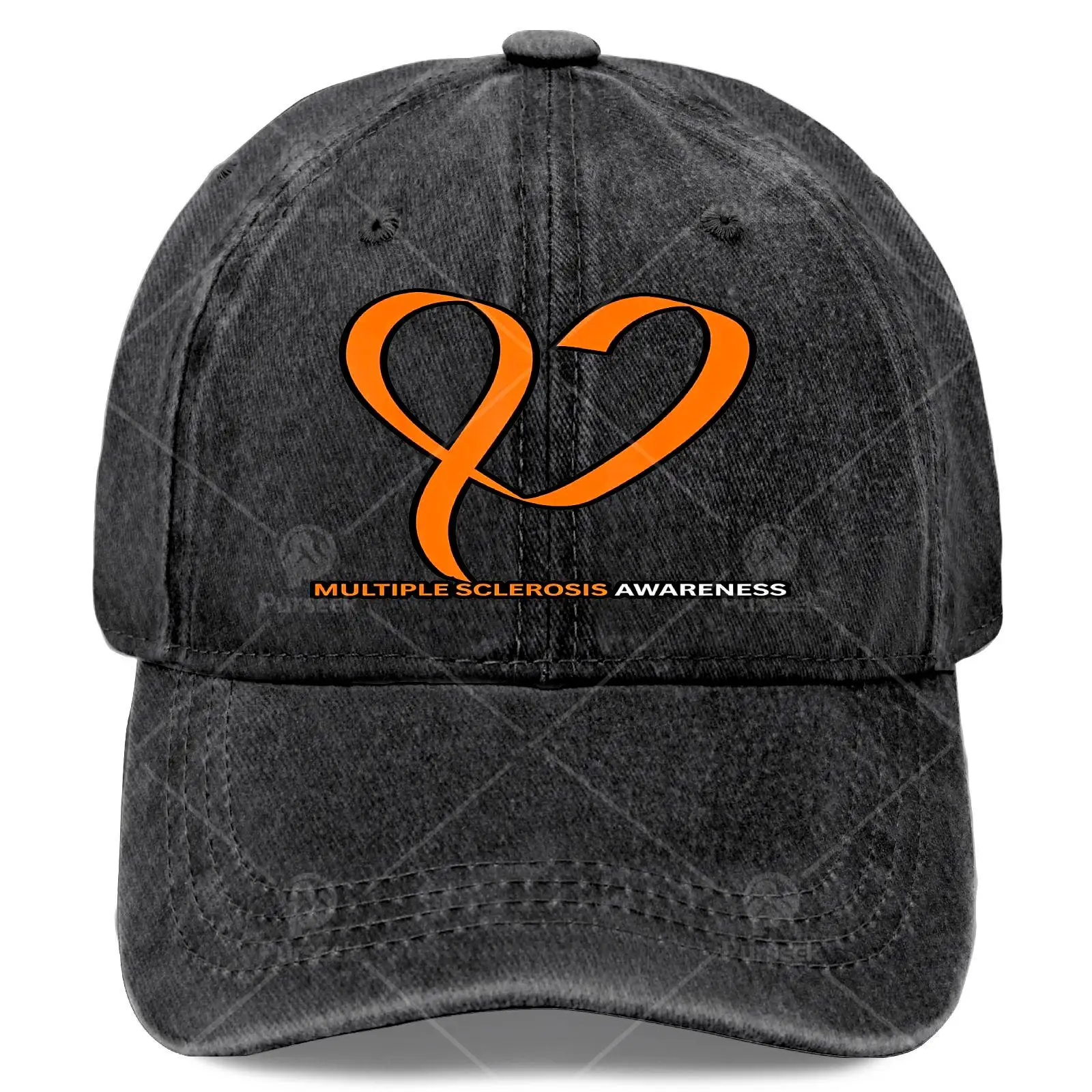 In March We Wear Orange Multiple Sclerosis Awareness MS Baseball Hat Unisex Low