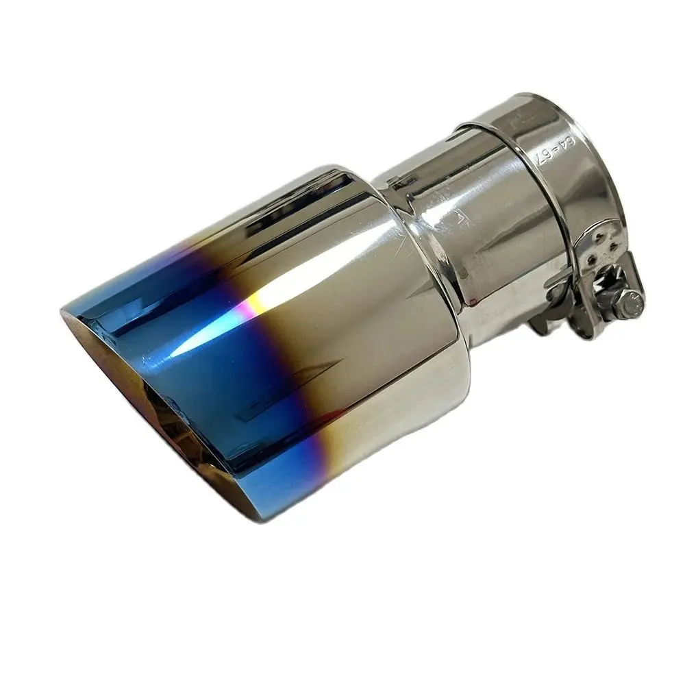 Exhaust nozzle Stainless steel plated blue large diameter 101mm 114mm open car muffler system AK tail nozzle