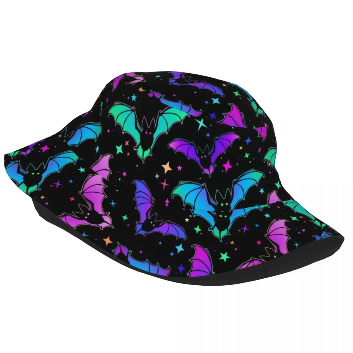 Bats And Gothic Harmonious Bucket Hat Summer Beach Hatwear Stuff Halloween Fishing Caps for Outdoor Men Women Session Hats