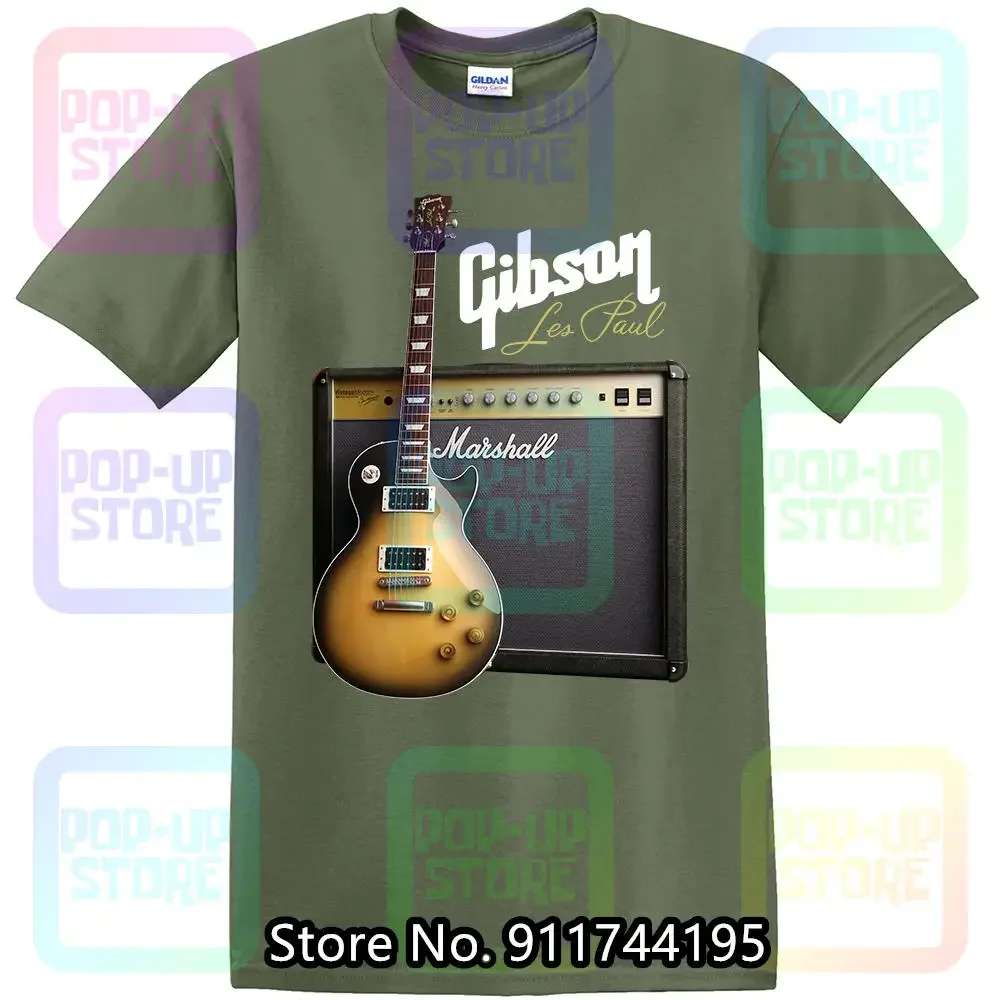 Gibson Les Paul Guitar T-shirt Cotton 100% Confort S-5XL size