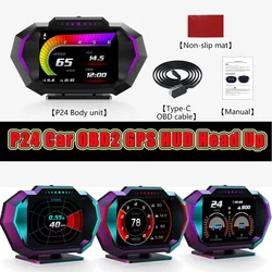 OBD+GPS Dual System Hud Obd2 Gauge Multi-function on-board Computer Obd2 with Overspeed/ Temperature/ Voltage Alarm HUD Head Up