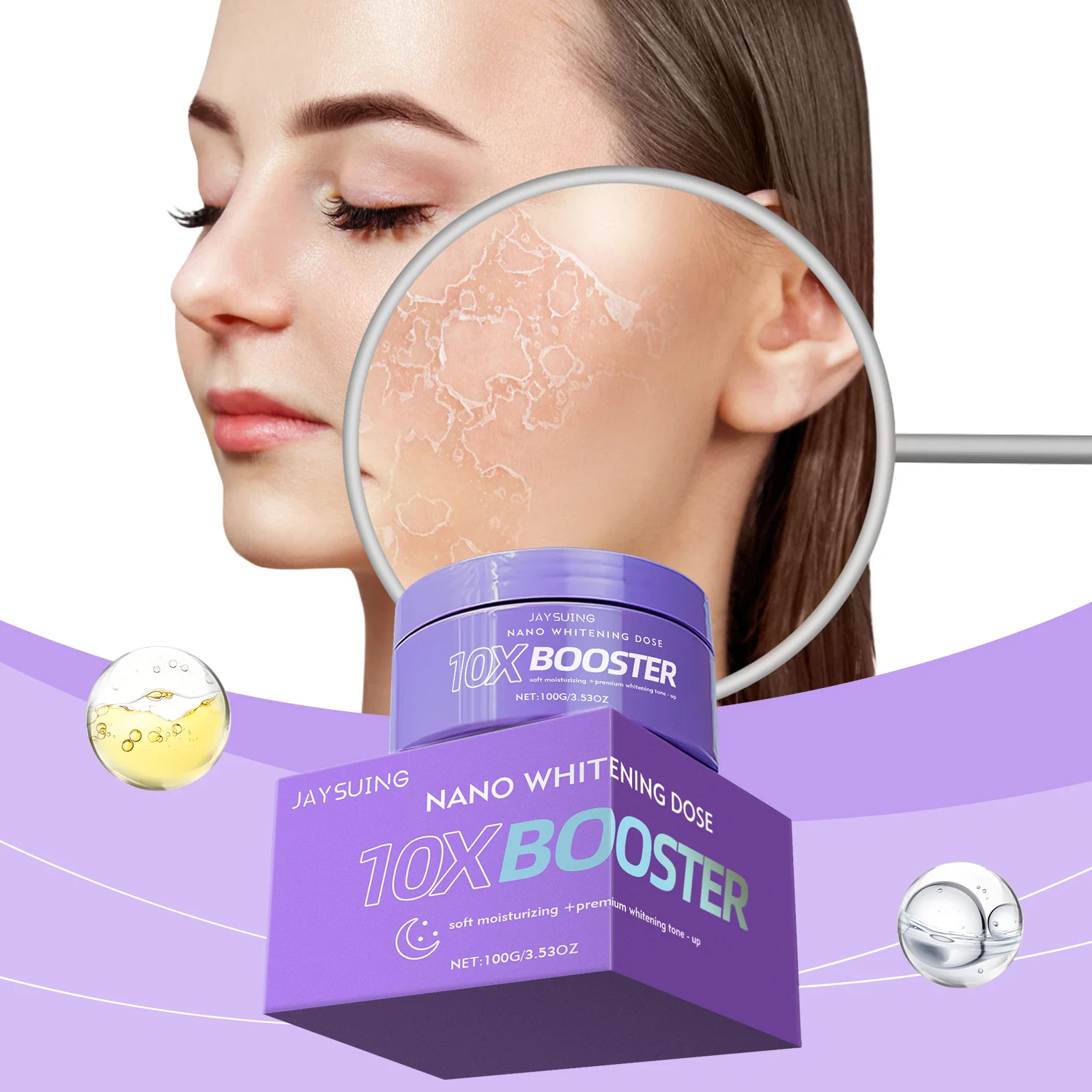 

Whitening Facial Cream Anti-Aging Improve Dullness Dryness Shrink Pores Restore Healthy Luster Nourish Brighten Face Skin Cream