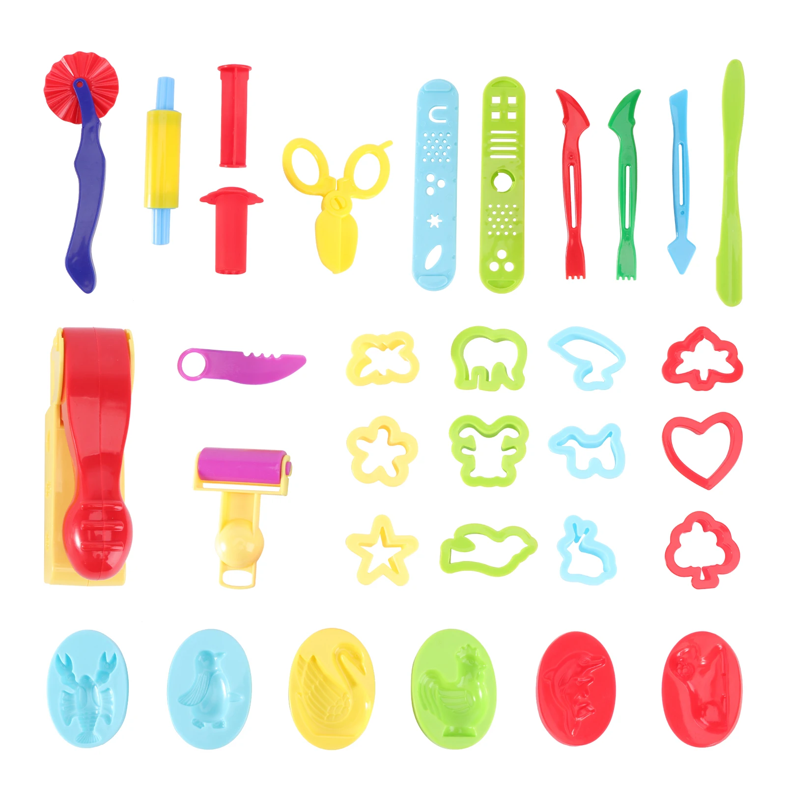 31 pçs conjunto de molde de plasticina diy ferramentas de argila colorida educacional criativo kit de modelagem de argila crianças hands-on capacidade realçador