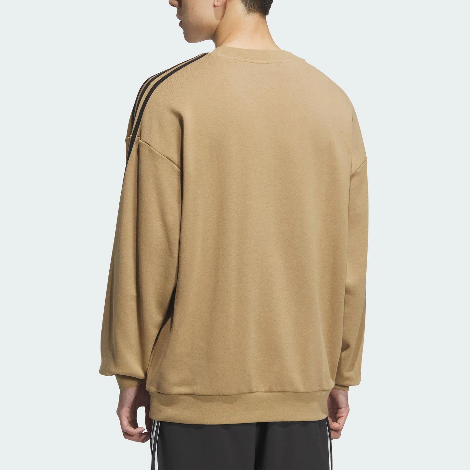 Adidas Authentic Three Leaves Men's Round Neck Pullover Durable Casual Hoodie KD1833