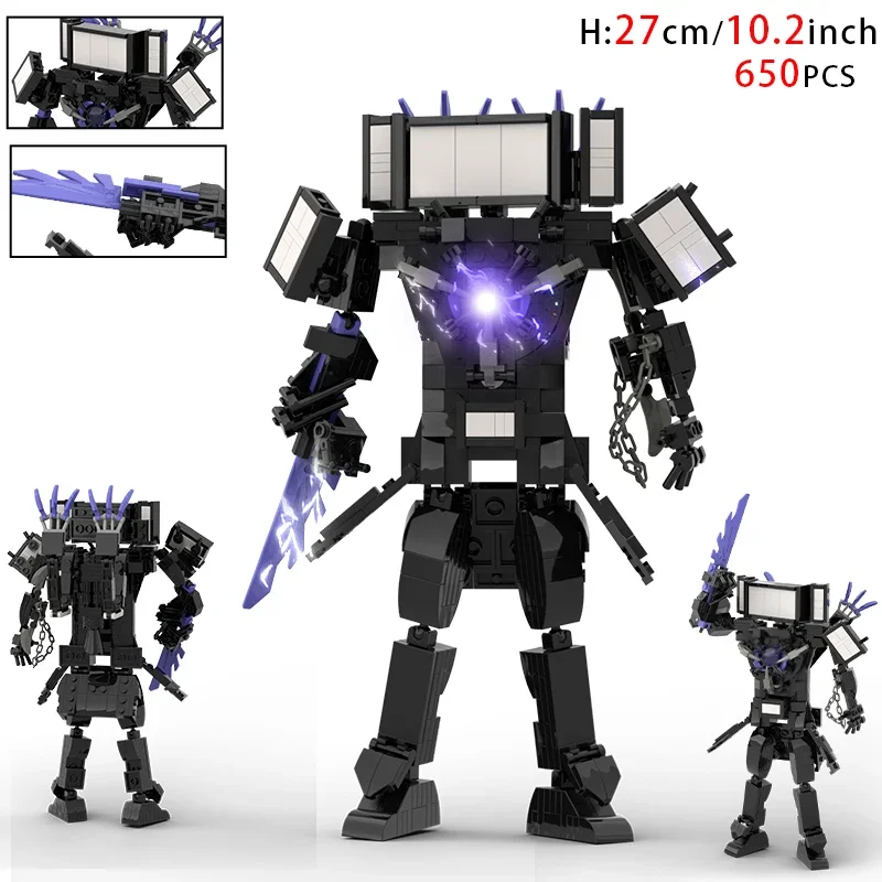 Moc Skibidi Toilet Action Figures Model builing Blocks Camerman Titan Speakerman Surveillance Man TVMan Boys Toys For Kids Gifts