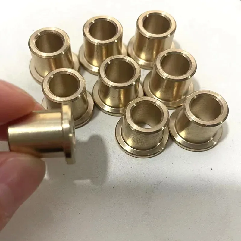 Cojinete autolubricante con brida, cubierta guía buje cobre, aceite, metalurgia, 10 piezas ID, 10/12/14/16/18mm