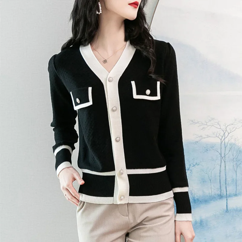 

2024 Spring New Small Fragrant Sweater Thin Coat Knitted Cardigan Women's High End Korean Edition Outerwear Top Trendy