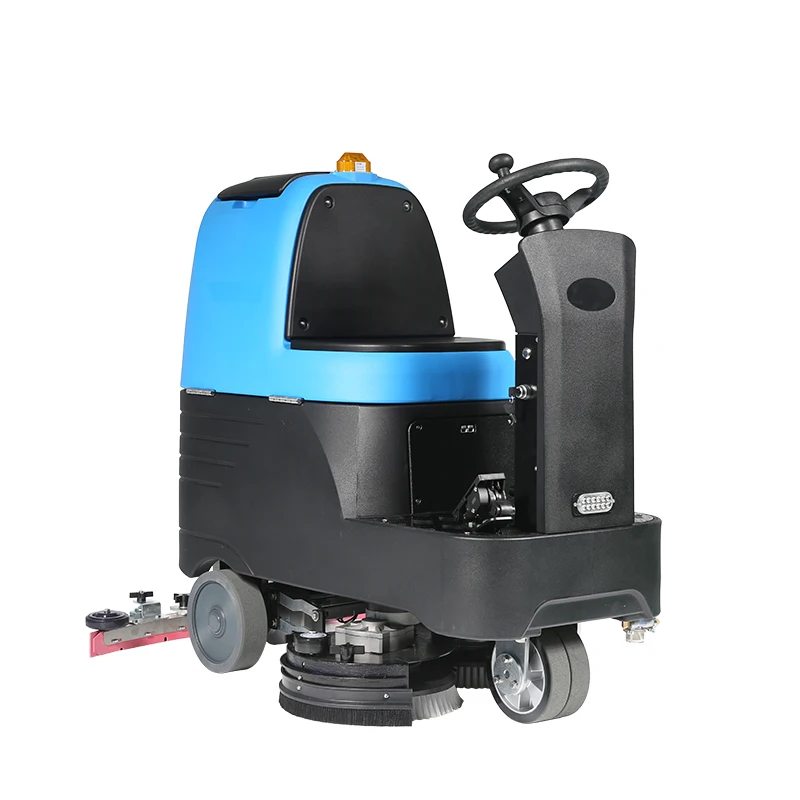 

New Commercial Electric 80L Ride-On Floor Scrubbing Machine With Dual Brush And High Productivity For Supermarkets