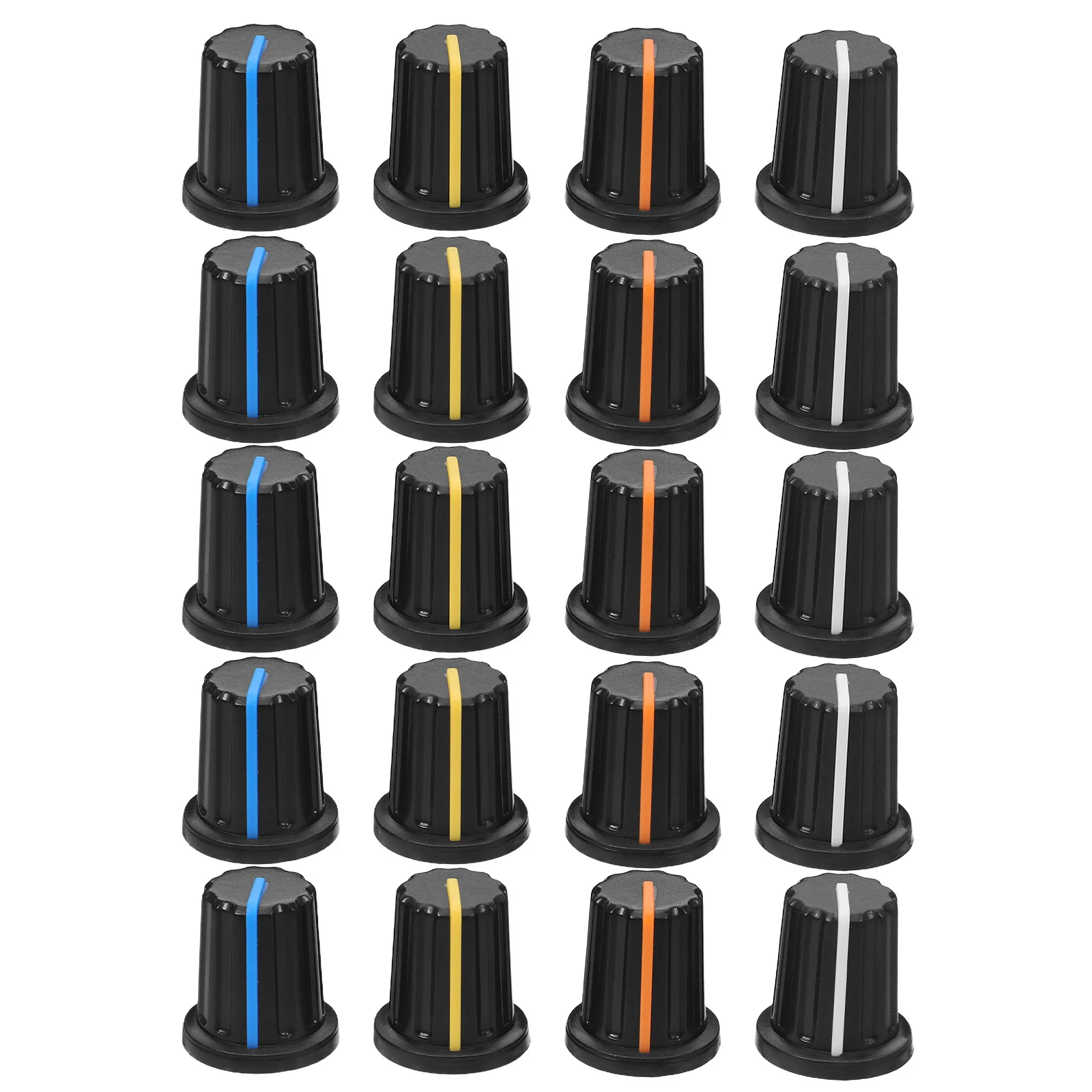 

20pcs Potentiometer Control Knobs Volume Tone Rotary Knob For Amplifier Mixer Speaker Electric Guitar Plastic Shaft