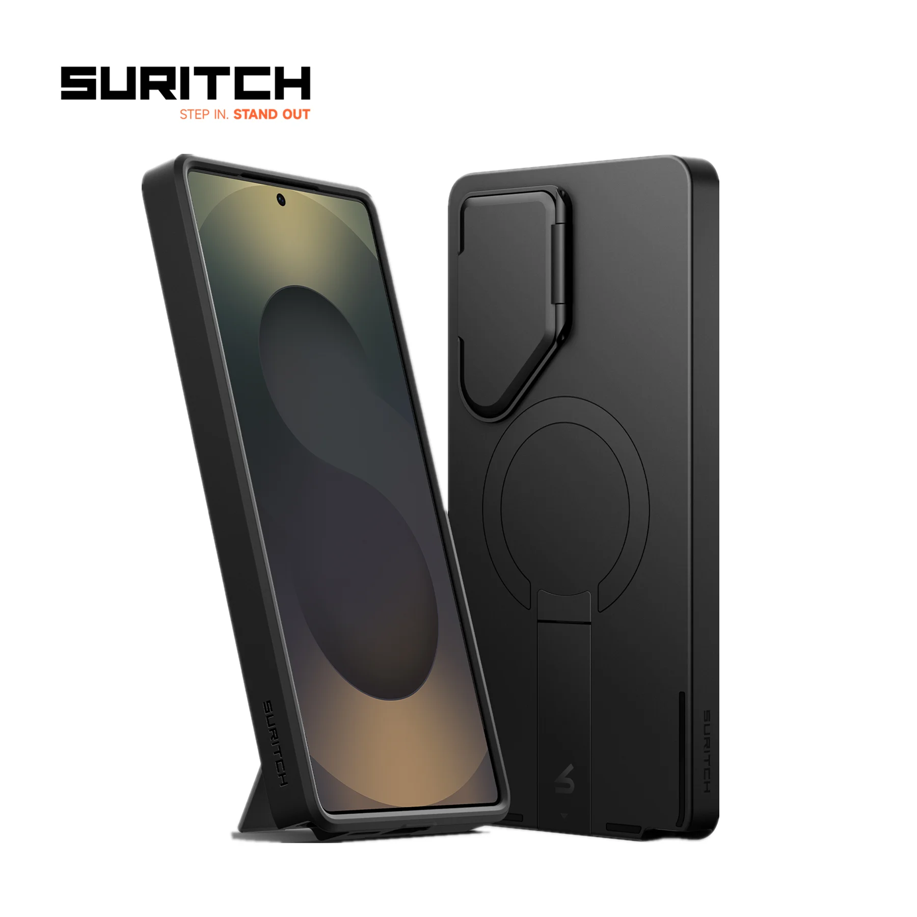 

Чехол SURITCH для Samsung Galaxy S25 Ultra 6,9 дюймов, магнитный защитный чехол с крышкой для камеры и регулируемой металлической подставкой