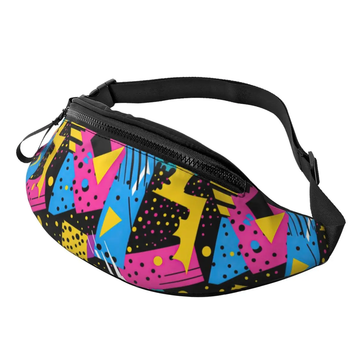 Riñonera Personalizada con Estampado Retro de los Años 80 y 90, Bolso de Cintura Cruzado para Hombre y Mujer, para Correr, Teléfono y Dinero