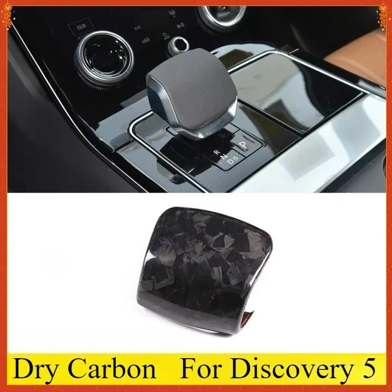 

For LAND ROVER Discovery 5 Range Velar Real Dry Carbon Fiber gear shift knob 2021-2022 decorative cover interior Accessories