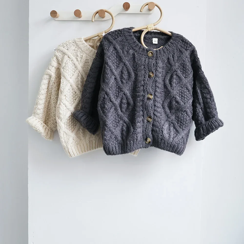 

Kids Sweaters Single Breast Boys Knit Wear Girl Knit Cardigan Children Clothes