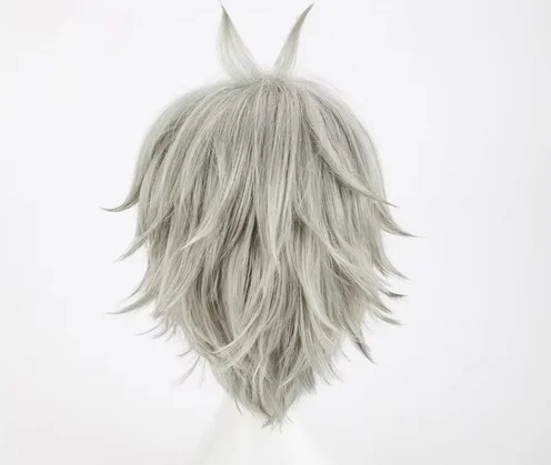 Wig Cosplay Anime Kaworu Nagisa Wig pendek rambut sintetis tahan panas pesta Halloween