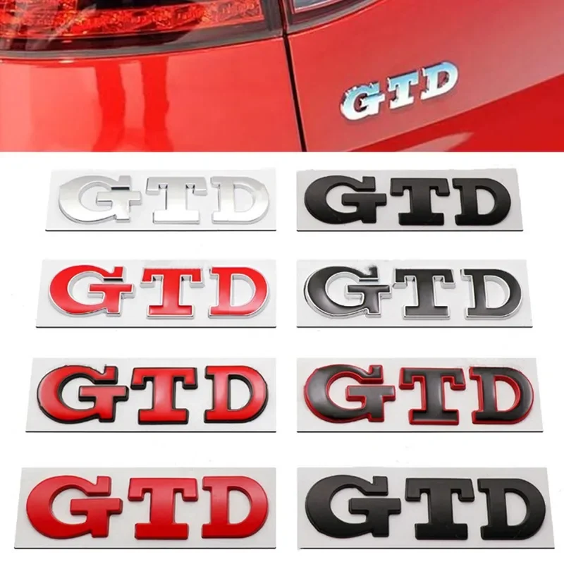 Danemark ge de Coffre Arrière de Voiture en Métal 3D, Logo GTD, Emblème pour Volkswagen VW Golf 7, 6, 5, 4, Autocollant GTD MK2, MK4, MK5, MK6, MK7,