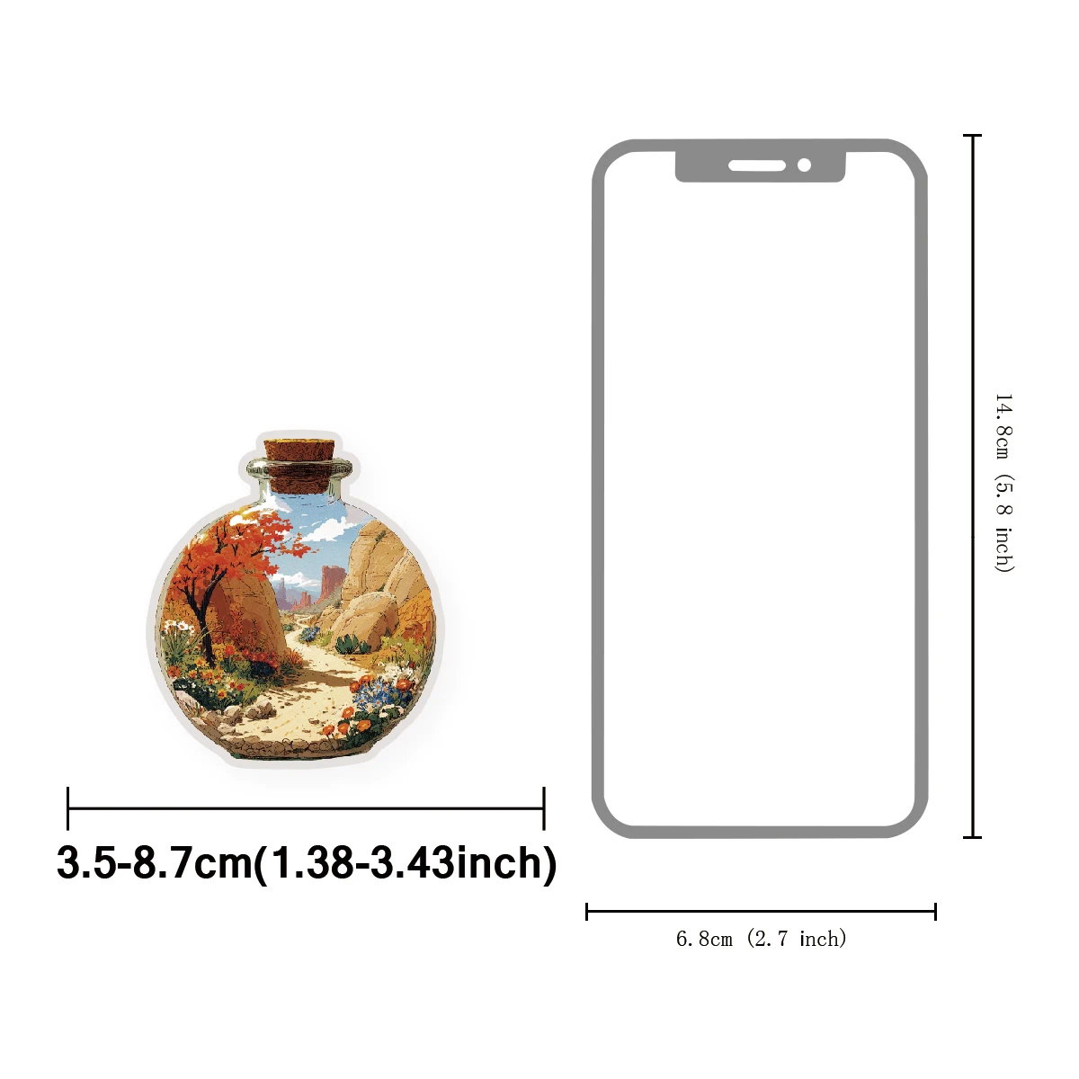 Etori Life Desert Scenery Desert Architecture Scenery Vintage Stickers for Scrapbooking Supplies, Room Decoration, Vintage Parties, Photo Albums, Student Stationery, Notebooks, Phone Stickers, Baking Seals, Gift Box Packaging, Children's Stickers