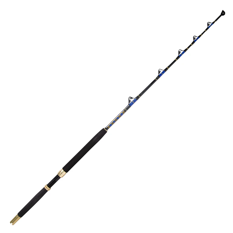 Imagem -02 - Big Game Deep Sea Pesca Rod Nylon Butt Guia de Rolo Tuna Pesca Trolling Rods Pólos Combater Mais 56 30 50 80 130lbs