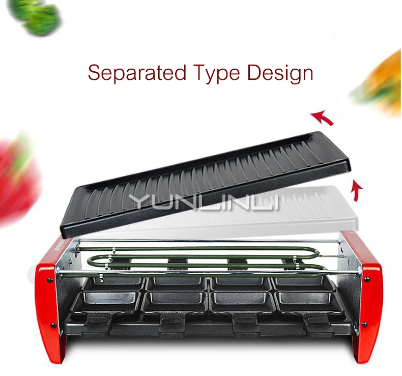 ماكينة شواية باربيكيو كهربائية منزلية غير لاصقة شواية شواء بدون دخان ماكينة مقلية