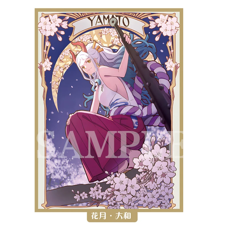60 개/대 원피스 야마토 페로나 플래시 카드 슬리브 PTCG 애니메이션 게임 컬렉션 카드 보호 커버 선물 장난감 67*92mm