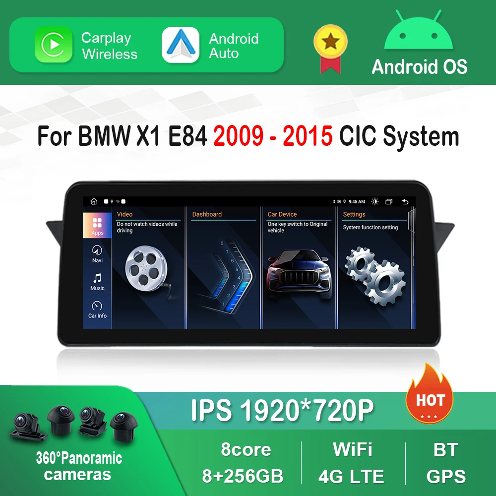 

12.3 inch for BMW X1 E84 2009 -2015 CIC System Android Car Radio Video Multimedia Player 4G WiFi 1920*720P HD Touch Screen