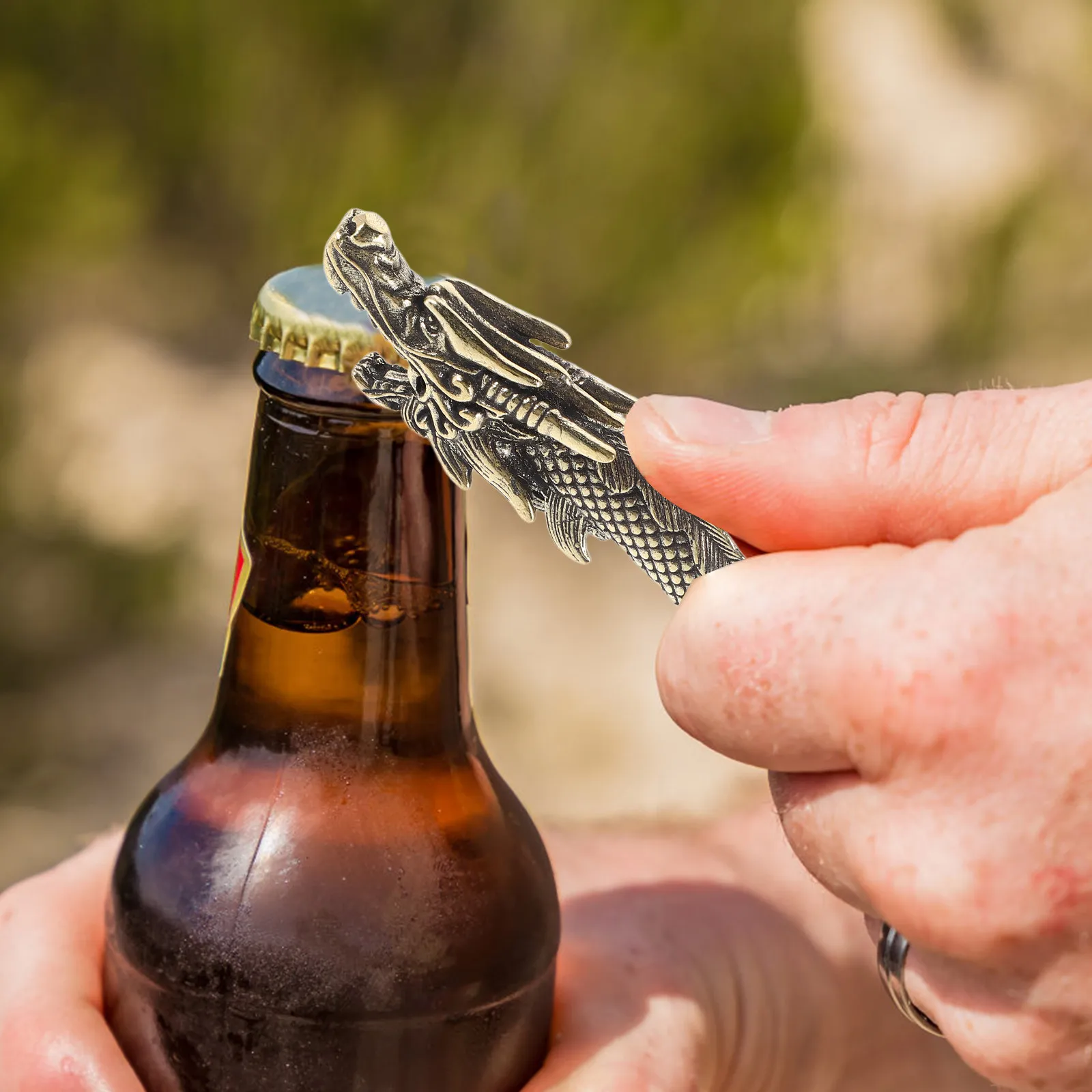 Dragon Fish Brass Bottle Opener Vintage Chinese Cultural Design Bar Pub Decor Accessory Beer Soda Opening Tool Metal Keychain