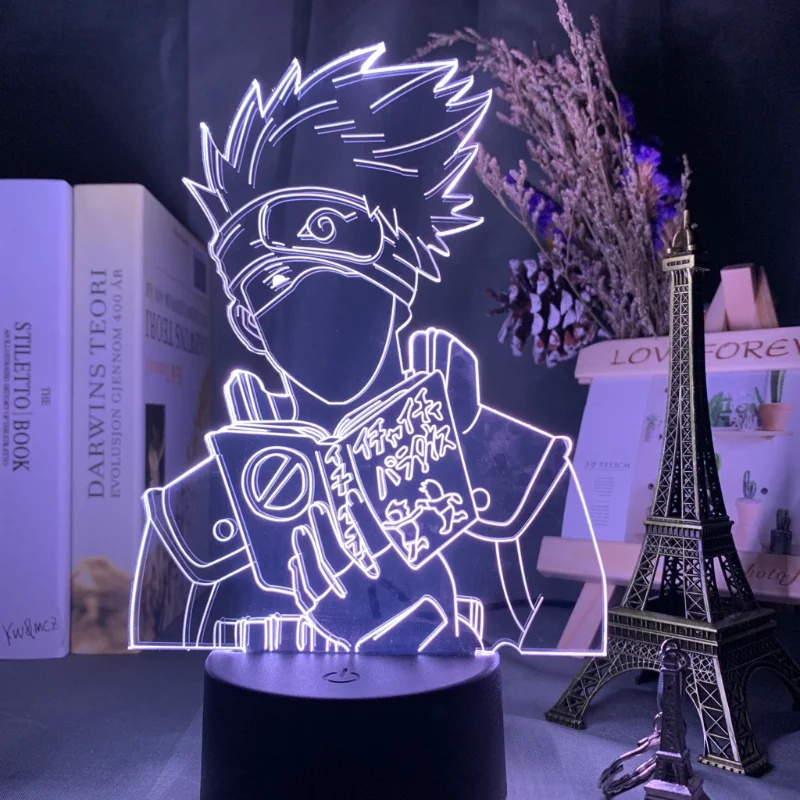 Naruto Cartoon Sasuke Obito Madara 3D Lampe Nachtlichter Uzumaki Gaara Figur Raumdekoration Uzumaki Naruto Anime LED Nachtlichter