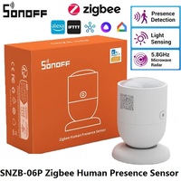 SONOFF Zigbee Human Presence Sensor SNZB-06P Presence Detection Light Sensing Smart Home Automation Support Google Alexa