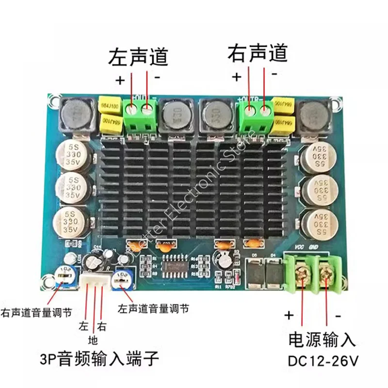 TPA3116D2 digital power amplifier board 2.0 Dual-channel 2*150W high power  High-end audio preamplifier module