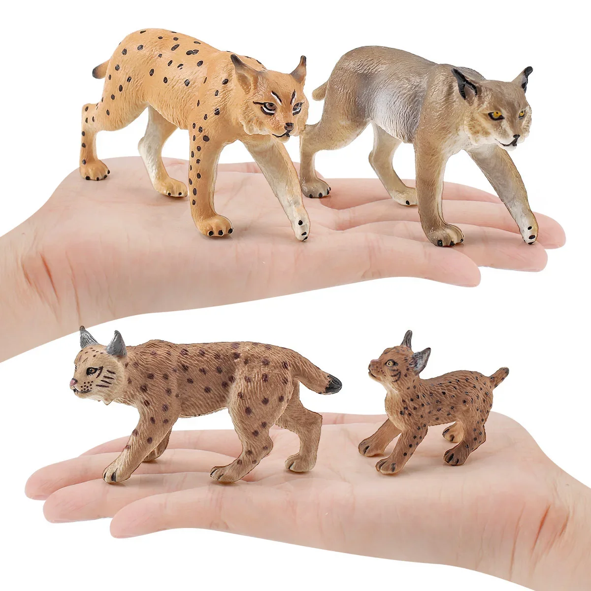 Simulation est Animal Lynx Model Ornaments  Cognitive Lynx Wild Raccoon Lynx Hozen Decorative Toys