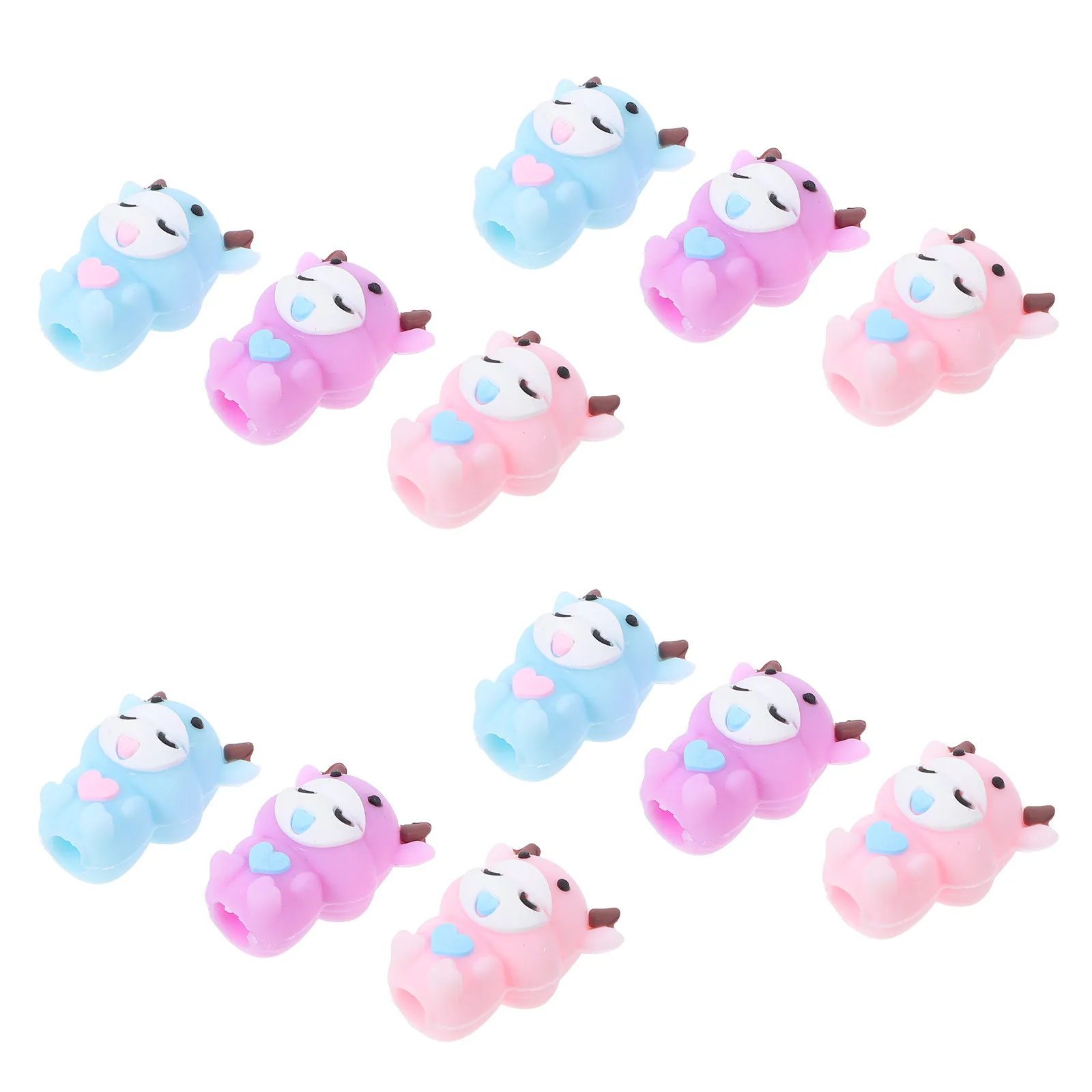12Pcs Cartoon Silicone Animal Pencil Extenders Flexible Cute Pencil Caps Protection Covers for Students Artists Office