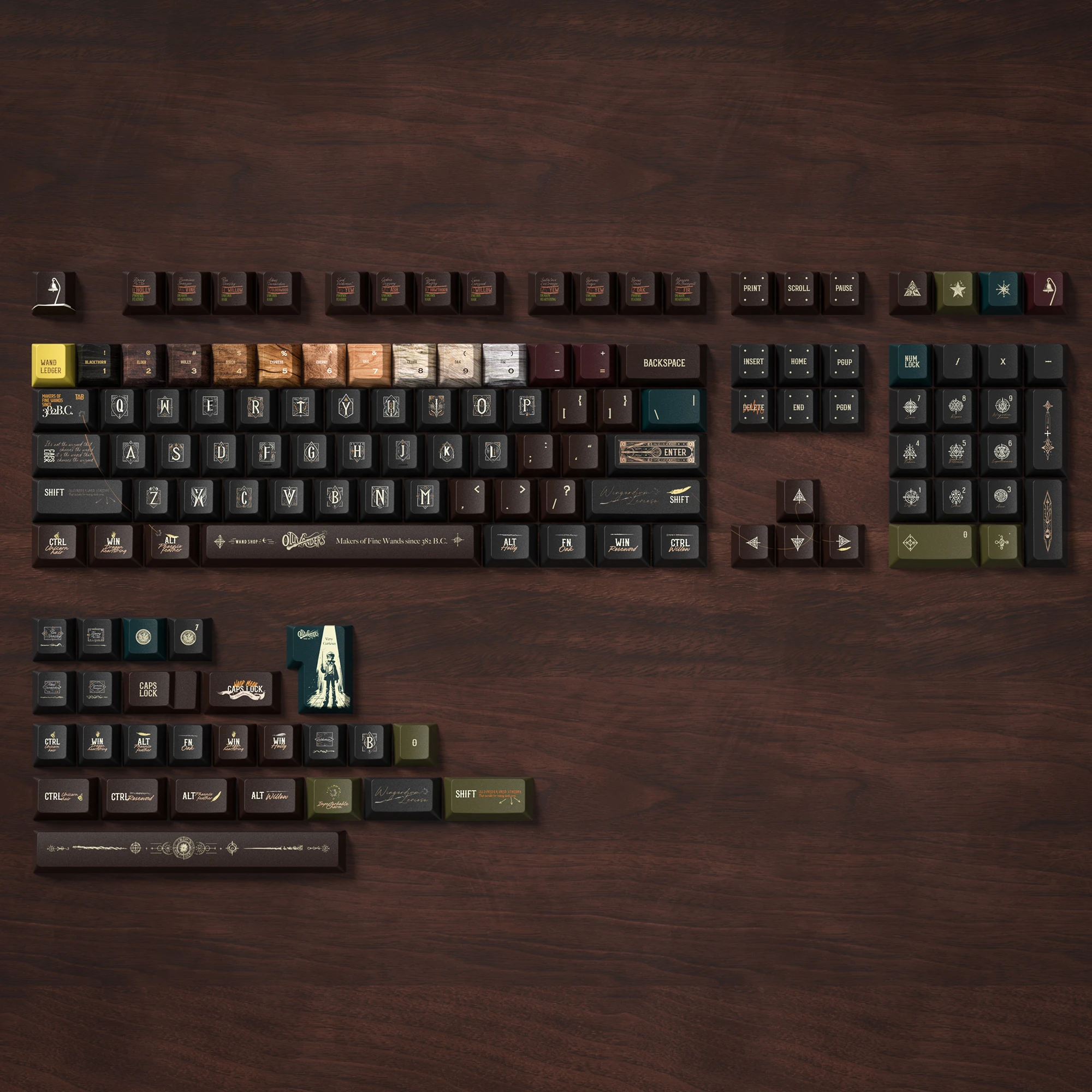 134 Keys Retro Brown Five Side Dye Sublimation PBT Keycap Cherry Profile Custom Keyboard Keycaps for Cherry MX Switches Keyboard