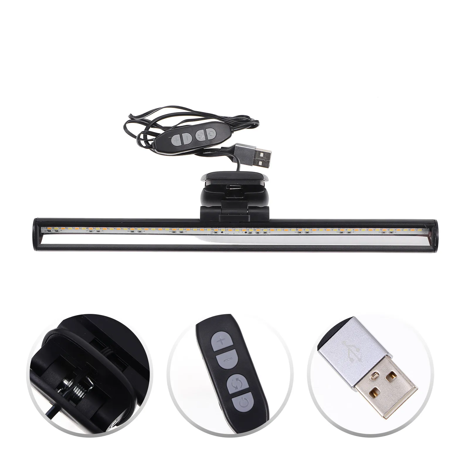 

USB Eye Protection Screen Lamp Adjustable Brightness Color Temperature LED Computer Monitor Light Bar Clip for Study Office