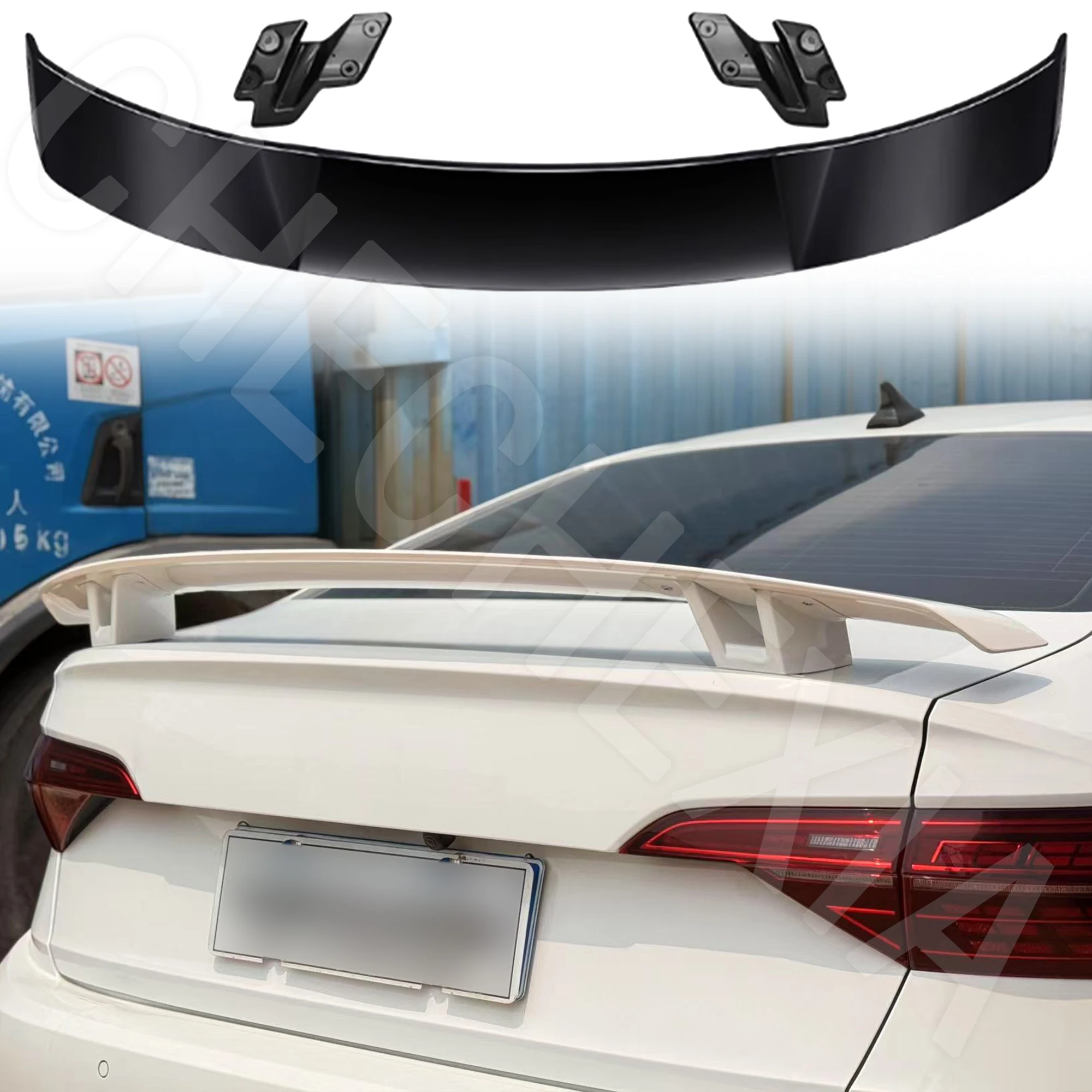 

For Volkswagen Jetta MK7 2019-2024 MK Style High-Quality ABS Rear Trunk Lid Spoiler Automotive Parts Pearl White