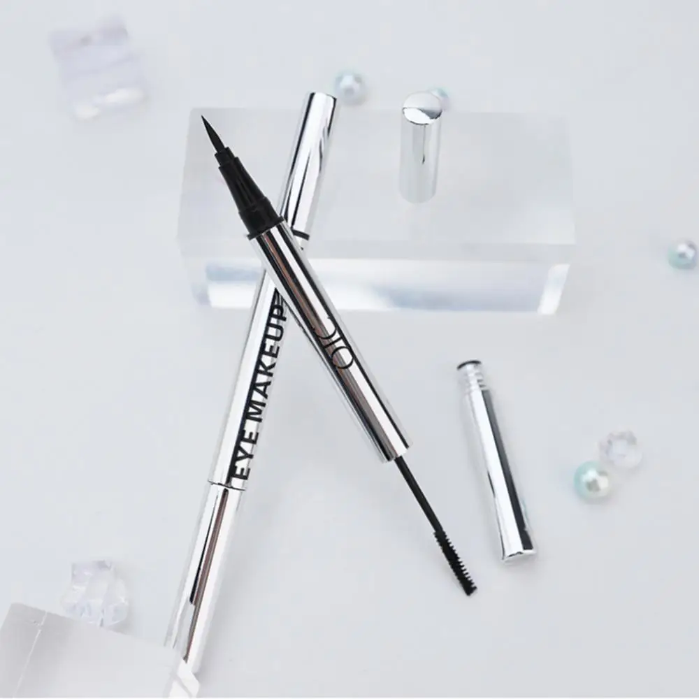 Eyeliner à double pointe et mascara pour les yeux, maquillage des yeux, imperméable, longue durée, pointe fine, cosmétiques Maquiagem, 2 en 1, nouveau, 2021, TSLM1