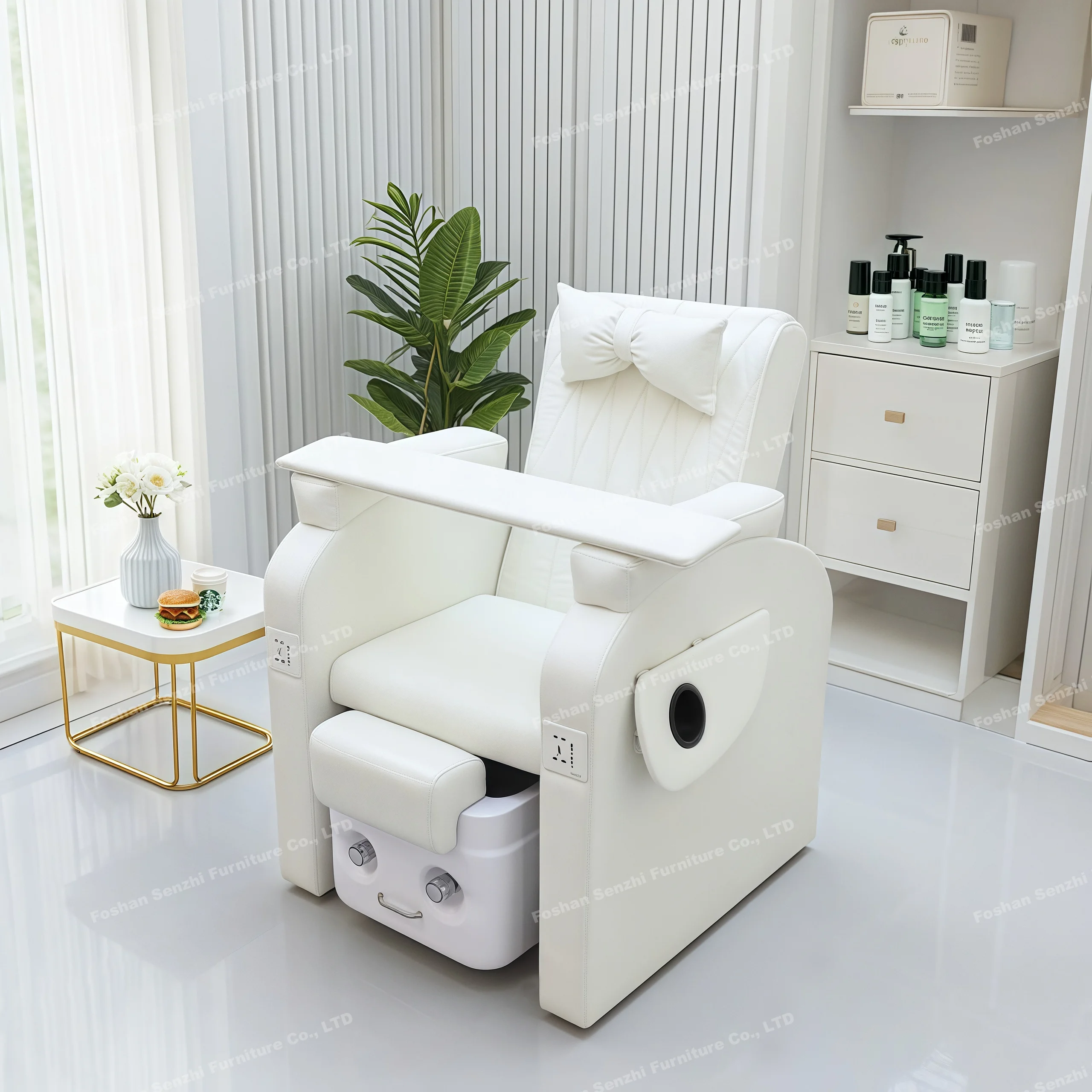

Modern Pedicure Chair Salon Spa Chair Luxurious Massage and Foot Bath Chair Ductless