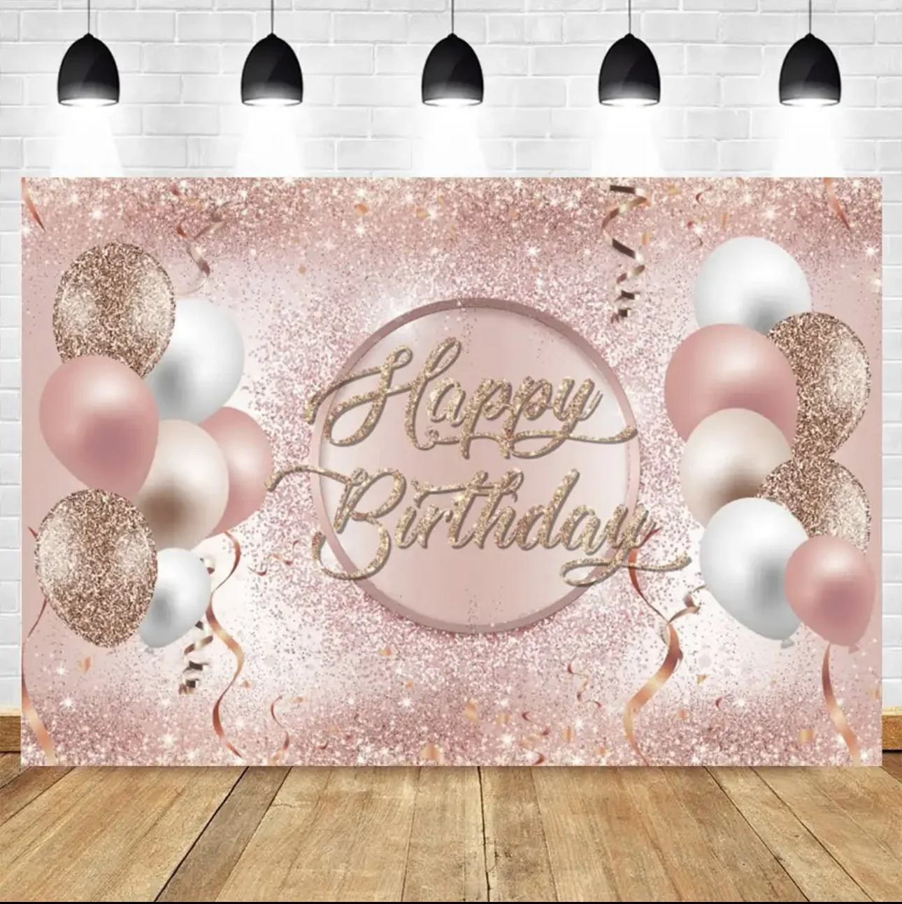 Golden blue black diamond balloons  happy birthday party celebration background childrens cake family poster photo background