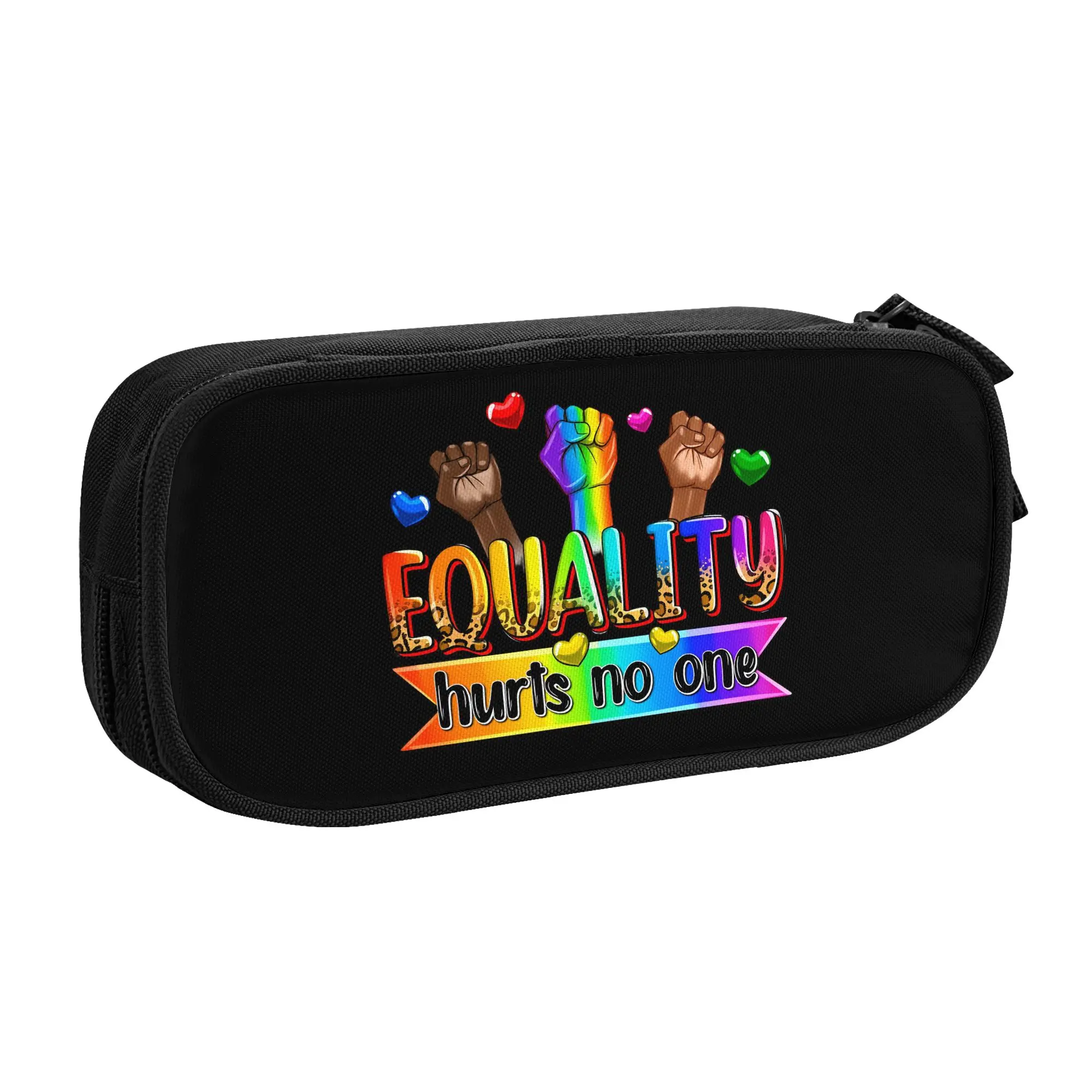 Equality Hurts No One LGBTQ Love Is Love  Pencil Cases for Girls Boys Big Capacity  Pen Bag Box School Supplies
