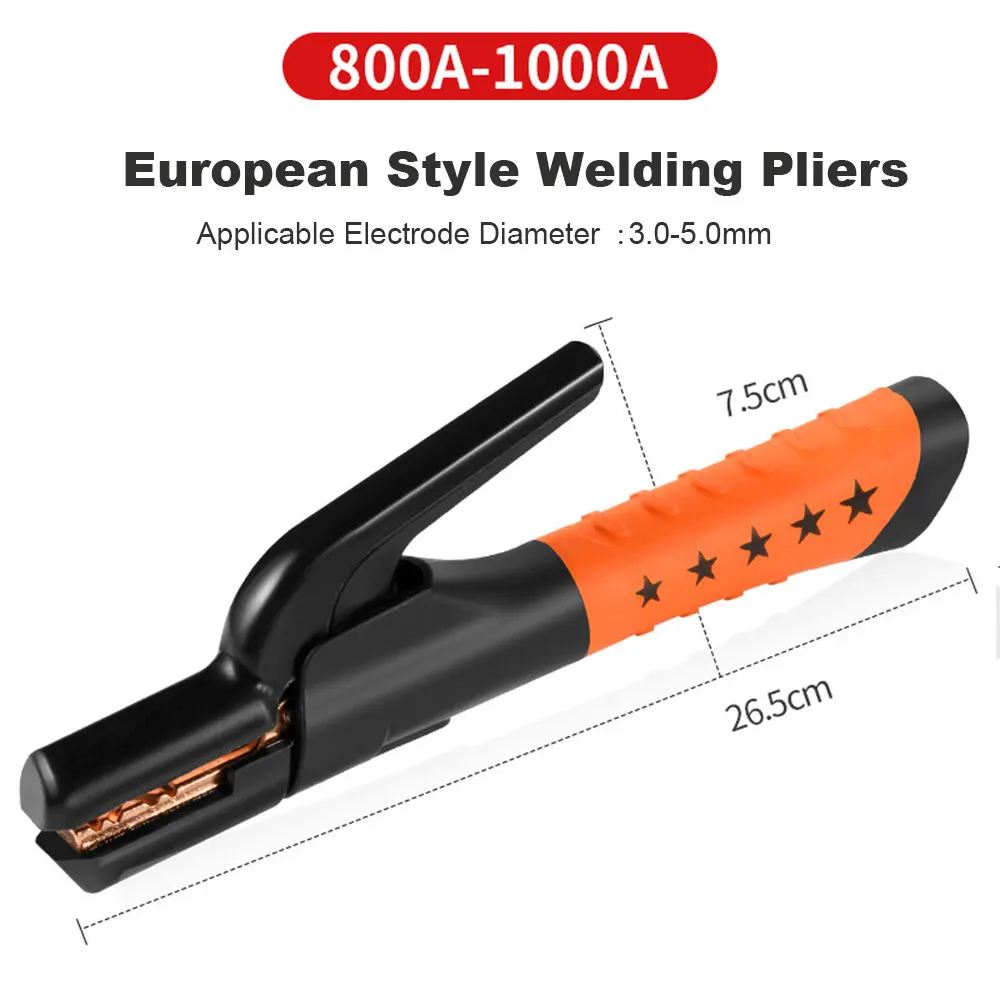 1000A Electrode Holders, Professional Welding Rod Clamps for Welder Machine Non-slip Clamp Tool Accessories