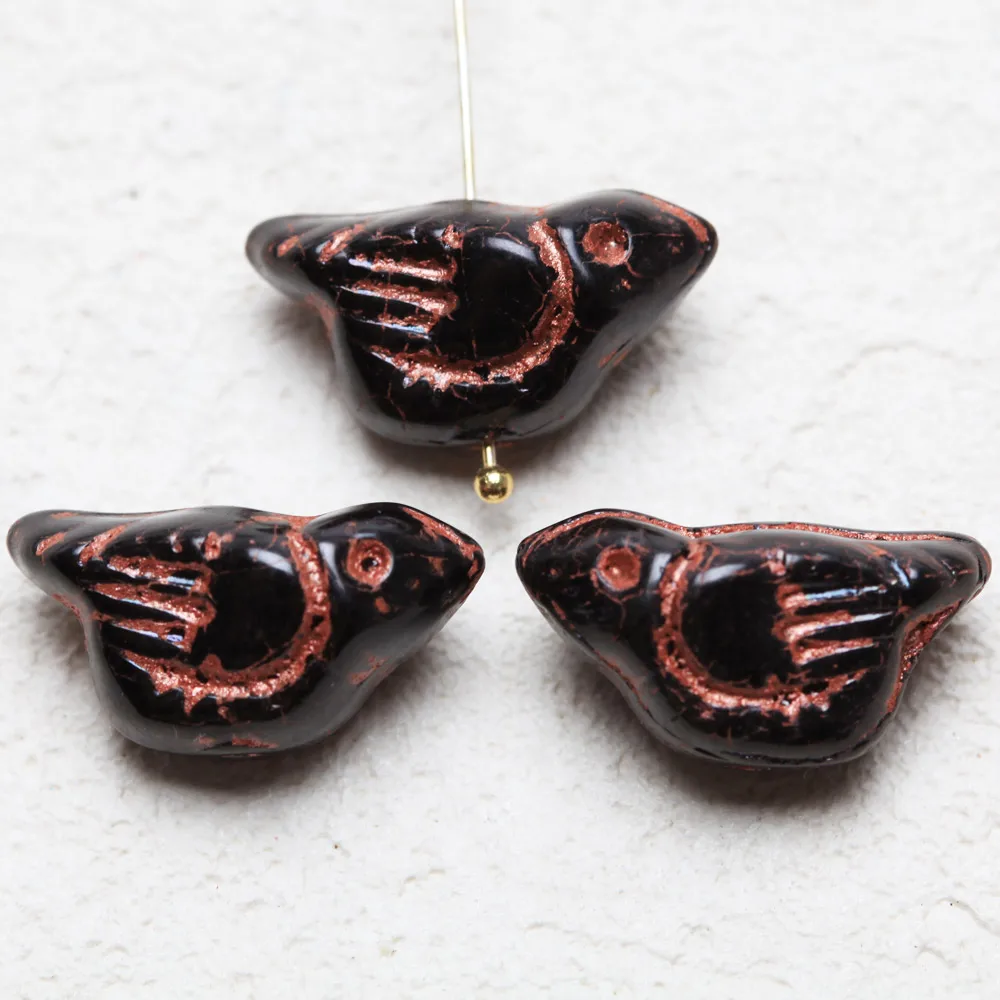 6PCS Three Dimensional Bird Glazed Charms Beads for Jewelry Making Bracelets Necklace Supplies DIY Glass Accessories 22*11mm view 5