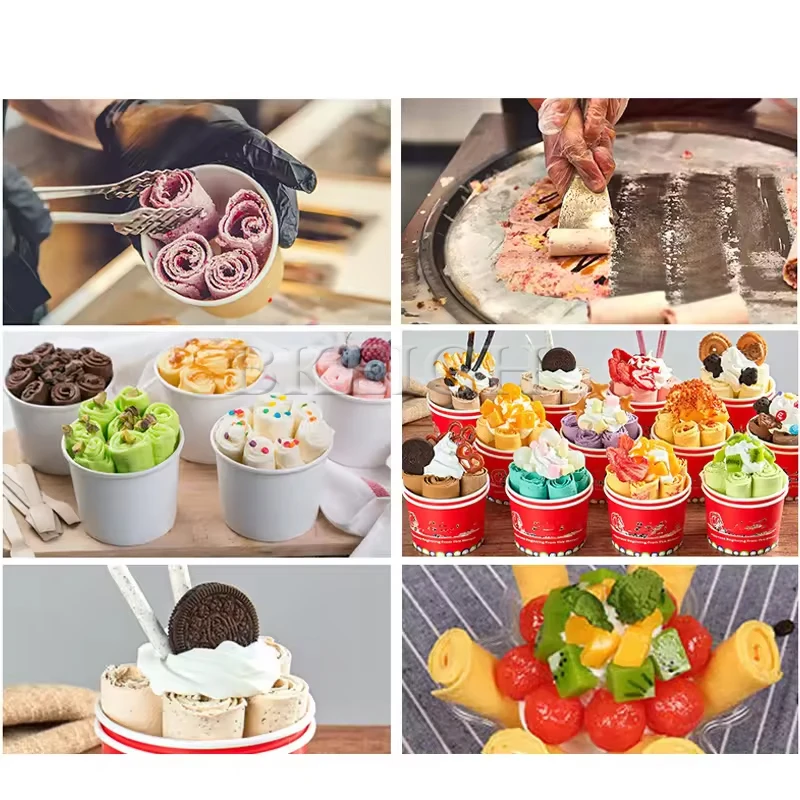 

Multi Functional Large Single Plate Deep Fried Yogurt Machine, Thai Commercial Deep Fried Ice Cream Roll Machine