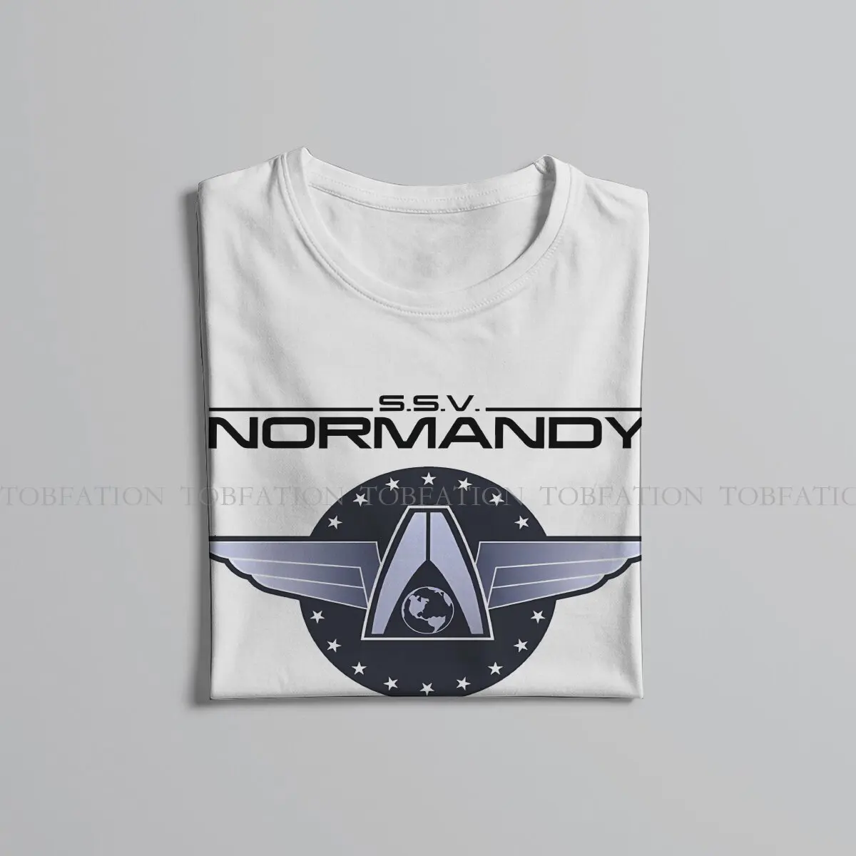 Mass Effect Game SSV Normandy Crew Member Tshirt Homme Men Tees 4XL 5XL 6XL 100% Cotton T Shirt