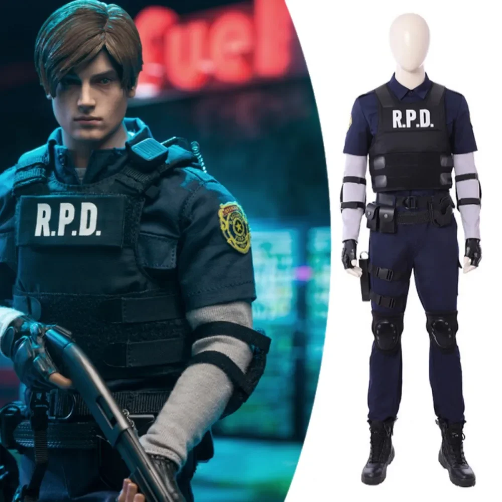 

Disguise Leon Cosplay Re Leon Scott Kennedy Cosplay Costume Vest Pants Shirt Accessories Full Set and Individual Items Are Sold