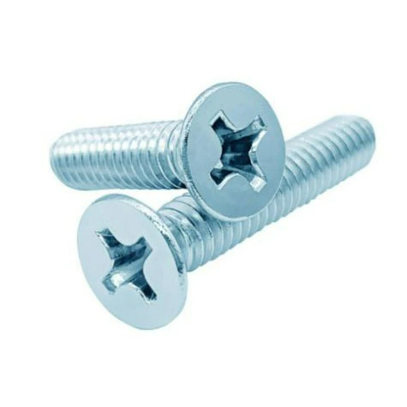 UNC 4#-40 6#-32 8#-32 10#-24 1/4-20 Carbon Steel Plated Blue White Zinc Phillips Screws Cross Socket Countersunk Head Screw