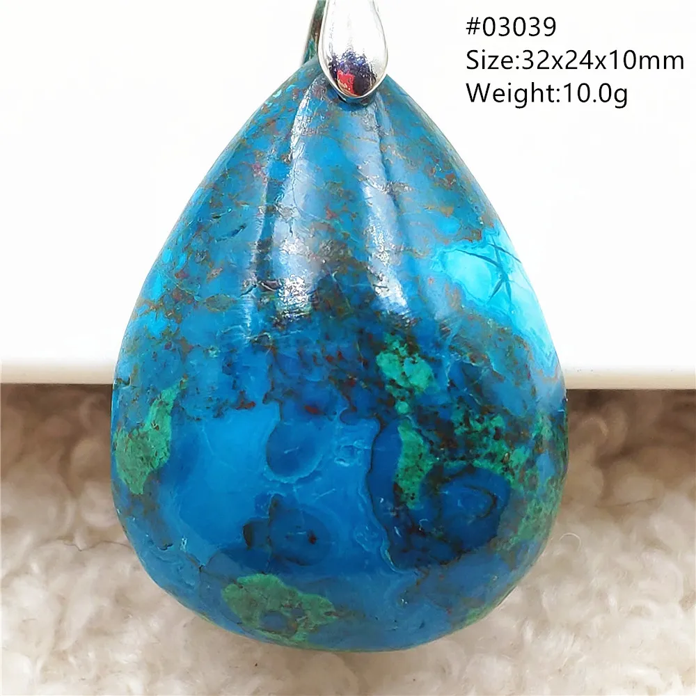 Natürliche blaue Azurit-Malachit-Anhänger-Halskette, grüner Malachit, Chrysokoll-Anhänger, Damen- und Herrenschmuck, Edelstein, AAAAA