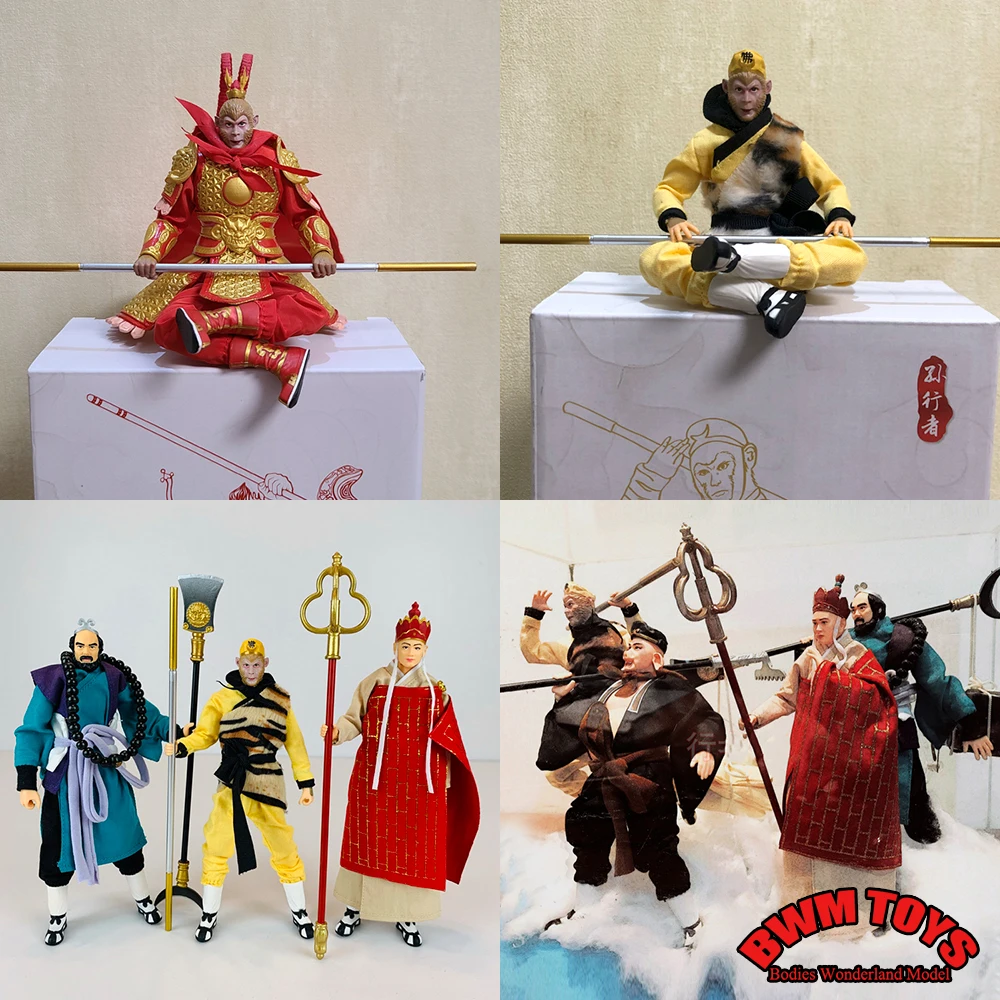 

1/12 Chinese mythological character Journey to the West Vintage Monkey King Tang Monk 6inch 16cm Moveable Action Figure