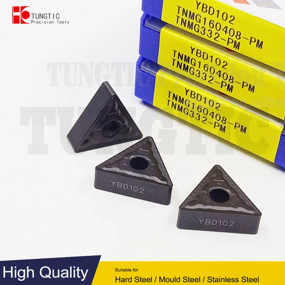 

TNMG160408-PM YBD102 Turning Inserts Carbide Cutter For CNC TNMG 160408-PM