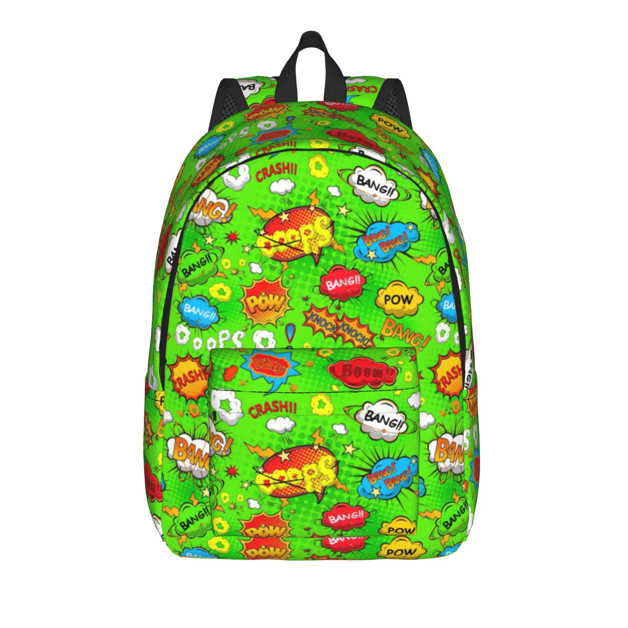 Comic Pop Art    Backpack  Women Polyester Outdoor Backpacks Big Kawaii School Bags Rucksack