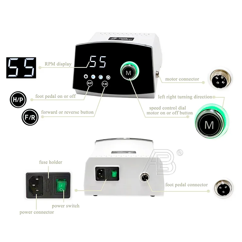 

2025 hot sale 240W 55000RPM Speed Powerful Prime Sense A7 Polishing Machine Brushless Micromotor for Lab