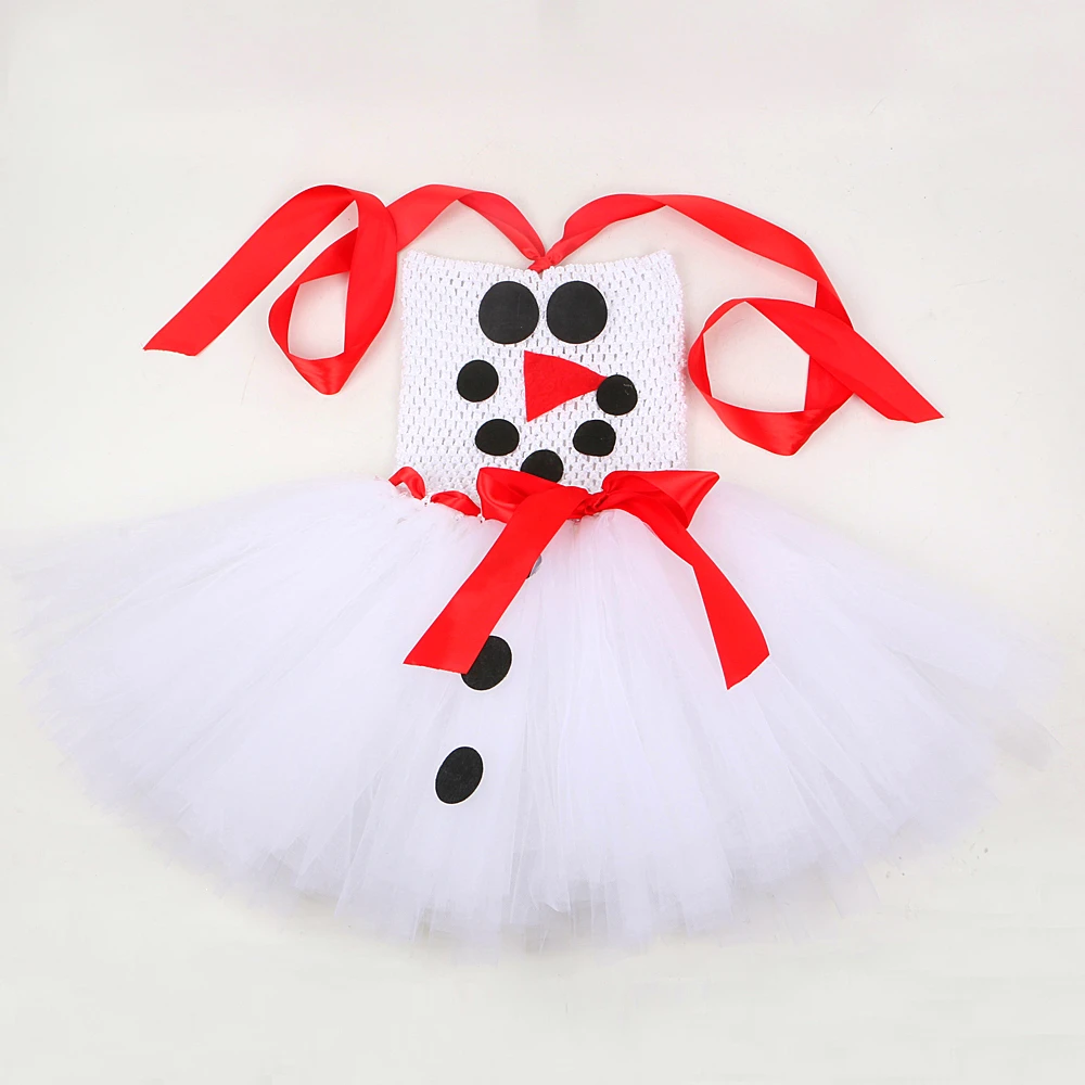 Snowman Olaf Costumes for Girls Christmas Holiday Princess Dresses for Kids Xmas Party Outfit Children New Years Clothes Gifts